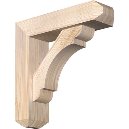 Ekena Millwork Olympic Craftsman Smooth Bracket w/ Offset Brace, Douglas Fir, 5 1/2"W x 20"D x 20"H BKT0604X20X20OLY04SDF